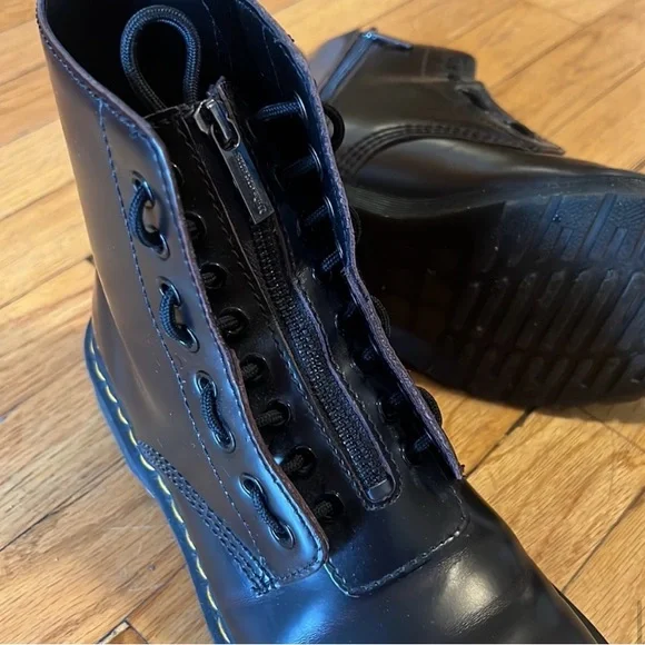 Dr. Martens Black Leather Lace-Up Boots - Picture 3 of 5